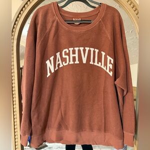 Arula Ribbed Knit Top in Rust